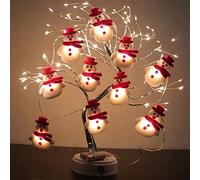 Christmas decorationsChristmas Snowman String Lights - Santa Claus String Battery Operated Lights with 10 LEDs,for Indoor Outdoor Christmas Tree Garden Party Livingroom Bedroom Decoration