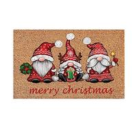Christmas Decorative Doormat Non Slip Gnome Dwarf Floor Mats Decorations for Door Entrance Welcome Mat for Home Decoration Non Slip Backing Doormat Outdoor Indoor Entrance Floor Mat 40x60cm