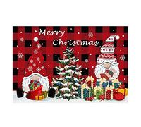 Christmas Decorative Doormat Non Slip Gnome Dwarf Floor Mats Decorations for Door Entrance Welcome Mat for Home Decoration Non Slip Backing Doormat Outdoor Indoor Entrance Floor Mat 40x60cm