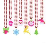 Christmas Decorative Glow Necklaces with Eight Strands of Beads for Party Use and Seasonal Home Ambiance Enhancement