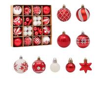 Christmas Decorative Ornament 42Pcs Colorful Christmas Hanging Balls - Proof Ornaments for Party Tree Supplies House Decorations Garden Decor