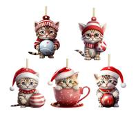 Christmas Decorative Ornament 5pc Christmas Tree Ornament Acrylic Pendant Hanging Ornaments for For Tree Holidays Party Car Home Decor Festive Table Decor
