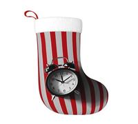 Christmas Decorative Socks Stocking WHJSHOP striped alarm clock Printed lightweight for Halloween, annual ceremonies, holiday gatherings