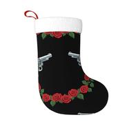 Christmas decorative socks WHJSHOP Twin Guns and Roses Pattern soft and lightweight no fading for Christmas trees holiday parties fireplaces