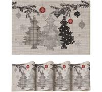 Christmas Decorative Table Placemats Washable Durable 4 pcs 30x45 cm - table mats, pvc placemats, dining room decor
