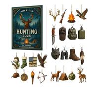 Christmas Decorative, Versatile, 28x26cm, Survival Kit Advent - Calendar, Christmas Countdown Calendar, Easy to Display and Arrange, for Father Son Camping, Fishing Outdoor Adventure G-ifts