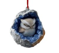 Christmas Decors, Hanging Animals in Hole 10 cm for Christmas Tree Ornaments | Acrylic Charm Figurine 2D Flat Decor for Friends Couple Family Gathering Party Holiday Favourite Window