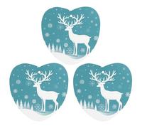 Christmas Deer And Snowflakes Car Air Freshener, 3 Pcs Love form Hanging Air Freshener Cards, Long Lasting Fragrance Scented Cards for Car, Home, Office White-style