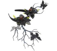 Christmas Deer Antlers Hairband Black Polyester for Boys and Girls | Lightweight, Comfortable to Wear, Easy to Stretch, One Size Fits Most, Fine Handmade Workmanship