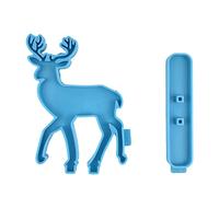 Christmas Deer Desktop Decorations Mould 3D Resin Mould with Epoxy Casting Moulds for Car Ornaments Christmas Shapes