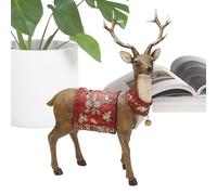 Christmas Deer Figurines,Reindeer Figurine,Indoor Resin Christmas Deer Decorations | Christmas Elk Art Craft, Reindeer Sculpture, Table Toy, Ornament for Living Room, Sofa Bedroom