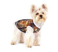 Christmas Deer in The Store Cotton Dog Shirt - Soft Breathable Dog Shirt for Dogs Cats Boy Girl Pet Tshirt,Suitable for Small Pets