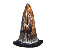 Christmas deer in the store Halloween Costume Wizard Cloaks for Kids,Perfect for Halloween Costumes and Role Play,Three Sizes