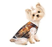 Christmas Deer in The Store Small Dog Shirt,Soft Breathable Dog Shirt for Dogs Cats Boy Girl Pet Tshirt,Suitable for Small Pets