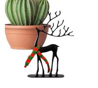 Christmas Deer Modern Collectible Black Resin Figurines Long Tail Elegant Christmas Reindeer Decoration Main Feature Festive Home Decor Category with Use for the