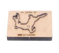 Christmas Deer Pattern Leather Punching Cutter with Wooden Base, DIY Craft Tool for Jewelry Making, Compatible with Various Materials(14 x 11 x 2.3cm / 5.5 x 4.3 x 0.9in)