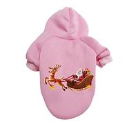 Christmas Deer Santa Dog Jumper for Small Dogs, Christmas Costume with Reindeer Pattern, Knitted Jumper for Pets, Festive Outfit for Dogs, Christmas Jumper with Antler Appliqué (2XL)