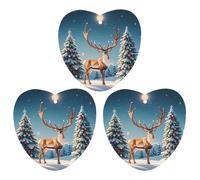 Christmas Deer Snow Tree Car Air Freshener, 3 Pcs Love form Hanging Air Freshener Cards, Long Lasting Fragrance Scented Cards for Car, Home, Office Gray-style