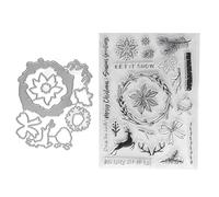 Christmas Deer Snowflake Clear Stamps Skin Friendly DIY Transparent Stamps Greeting Cards Invitations Envelopes