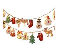 Christmas Deer Snowflake LED String Lights Battery Powered Fairy Lights Xmas Tree Decoration Gift Year Navidad Ornament 2024 New