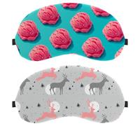 Christmas Deer Snowy 2-Pack Light-Blocking Soft Breathable Sleeping Mask Eye Patch