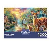 Christmas Deer with Wreath And BowGargantuan Jigsaw Puzzles for Adults Comprising 1000 Advanced And Ruthlessly Difficult Challenging Puzzle Game Pieces - Forged to Be An Heirloom-Quality Gift Jigsa