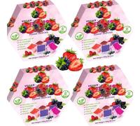 Christmas Delight Chocolate Selection - Pomegranate & Pistachio, Forest Berries, Almond & Honey, Rose & Lemon - 150g Premium Festive Treats - Rhu (8 x box, Forest Berries)