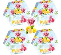 Christmas Delight Chocolate Selection - Pomegranate & Pistachio, Forest Berries, Almond & Honey, Rose & Lemon - 150g Premium Festive Treats - Rhu (4 x Box, Rose and Lemon)