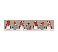 Christmas Design Draught Excluder Festive Plush Fabric Door Insulation 90cm - Penguins