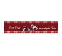 Christmas Design Draught Excluder Festive Plush Fabric Door Insulation 90cm - Santa Paws