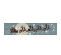 Christmas Design Draught Excluder Festive Plush Fabric Door Insulation 90cm - Santa Sleigh