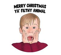 Christmas Design Edible Cocktail Drink Toppers x 1 Sheet (Home Alone, 15 x 2" Inches)