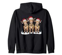 Christmas Design with Nigerian Dwarf Goats Zip Hoodie