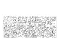 Christmas Designed Poster, Unpainted Doodle Art Banner - Christmas Colouring Template for the Classroom, for Girls, Children, Bedroom, Living Room, Student Dorm, School, Classroom