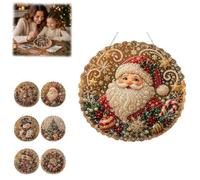 Christmas Diamond Kit, Pearl Bead Craft with Acrylic Board and Chain, 3D Mixed Pearl Design for Window Hanging and Festive Wall Decor (Santa)