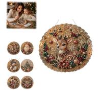 Christmas Diamond Kit, Pearl Bead Craft with Acrylic Board and Chain, 3D Mixed Pearl Design for Window Hanging and Festive Wall Decor (Reindeer)