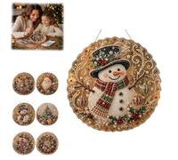 Christmas Diamond Kit, Pearl Bead Craft with Acrylic Board and Chain, 3D Mixed Pearl Design for Window Hanging and Festive Wall Decor (Snowman)