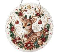 Christmas Diamond Painting Pendant, DIY Diamond Painting Snowflakes