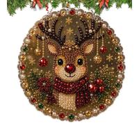 Christmas Diamonds Painting Ornament 20cm Hanging Craft For Winter Decor | Simple Placement Process Suits Relaxed Seasonal Crafting At Home With Tools And Decorative Stones Included In The Set