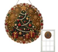 Christmas Diamonds Painting Ornament 20cm Hanging Craft For Winter Decor | Simple Placement Process Suits Relaxed Seasonal Crafting At Home With Tools And Decorative Stones Included In The Set