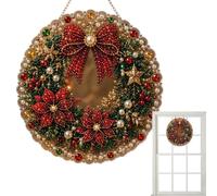 Christmas Diamonds Painting Ornament 20cm Hanging Craft For Winter Decor | Simple Placement Process Suits Relaxed Seasonal Crafting At Home With Tools And Decorative Stones Included In The Set