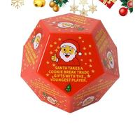 Christmas Dice - 7cm Christmas Exchange Dice Game, Hilarious Exchange Party Game, Stockings Stuffers, Santa Role Playing Toys for Stocking Stuffers Birthday Winter Holiday Family Night