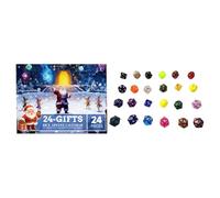 Christmas Dice Advent Calendar,Christmas Advent Calendar D&D Dice Set, 24 Days Countdown Gift for Men Boys, Suitable for Role Playing Table Game Lover,Adults, Teens