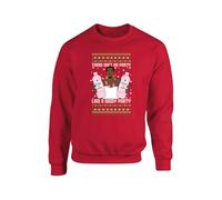 Christmas Diddy Party Sweatshirt, Ain't No Party Like A Diddy Jumper, Funny, Funny Meme, Unisex Top(XL, Red)