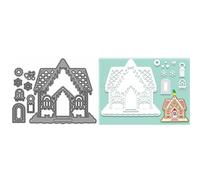 Christmas Die Cuts for Card Making, Houses Snowflakes Metal Cutting Dies for Paper Scrapbooking, DIY Stencils for Album Party Wedding Festivals Decoration