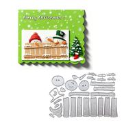 Christmas Dies for Card Making Metal Merry Christmas Snowflake Gift Snowman Cutting Dies Cut Stencils for Card Making DIY Scrapbooking Album Decorative Embossing Paper Dies