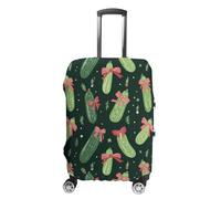 Christmas Dill Pickles Printed Suitcase Covers Cute Luggage Cover Protector Fit 19 to 32 Inch XL