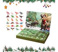 Christmas Dinosaur Advent - 24-Day Countdown Calendar, Holiday Toy System for Children, Prehistoric Theme Party, Festive Activity for Dormitories, Room School with Daily Surprise