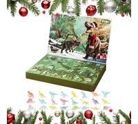 Christmas Dinosaur Advent - 24-Day Countdown Calendar, Holiday Toy System for Children, Prehistoric Theme Party, Festive Activity for Dormitories, Room School with Daily Surprise