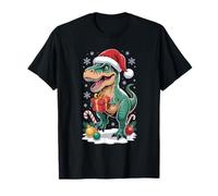 Christmas Dinosaur Boys Tree rex trex Santa T-Shirt